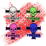 Turner Cycles Decal Skull 5" Sticker